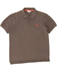 EE. UU. POLO ASSN. Polo grande de algodón marrón DB17 para hombre - Imagen 1 de 3
