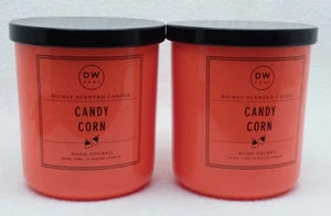 2 x 9.5 oz. DW Home CANDY CORN 1-Wick Medium Jar Candle - Picture 1 of 2