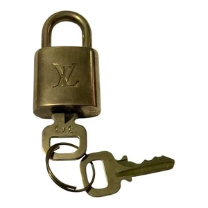 Louis Vuitton lucchetto lucchetto e due chiavi ottone oro chiave numero 343 - Foto 1 di 5