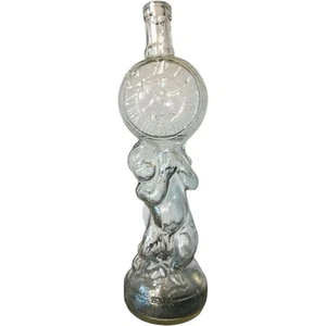 Vintage französische figürliche Legras Cherub mit Uhr Glasflasche/Dekanter 14' - Bild 1 von 11
