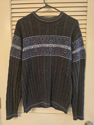 Suéter tejido vintage de algodón/acrílico Bill Blass para hombre, talla mediana Foto 1 de 4