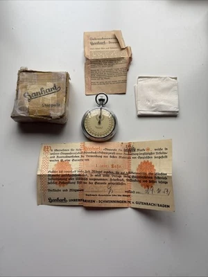 Reloj Bolsillo Cronómetro 3 Joyas Hanhart Original Alemán Plata 37/70 Foto 1 de 4