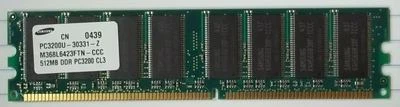 Samsung M368L6423FTN-CCC 512MB PC3200 DDR-400MHz non-ECC 184-Pin DIMM - Image 1 of 4