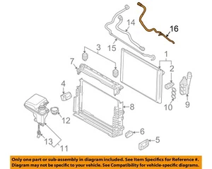 BMW OEM 06-08 750i Cooling Radiator Components-Vent Hose 17127541146 - Picture 1 of 2
