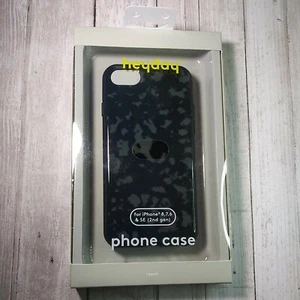 Heyday Hard Shell Rubber Phone Case for iPhone 8/7/6/SE 2nd Gen Black Tort Camo - Picture 1 of 7