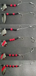 Lake Erie Walleye Candy Crawler Harnesses (1) set (6) different harnesses BLKNKL - Picture 1 of 7