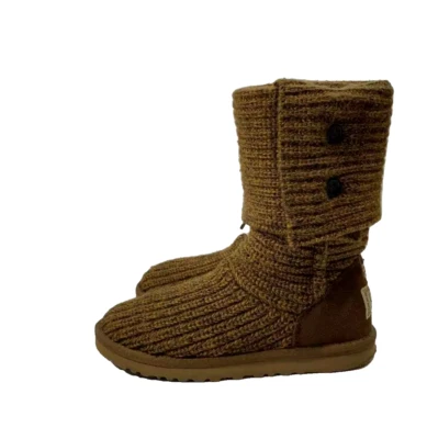 Ugg Tall Knit Boots Brown Size 9 - Image 1 of 4