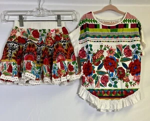 DESIGUAL Girls 5/6 Twirly Reversible Summer Flower Skirt And Top Set - Picture 1 of 23