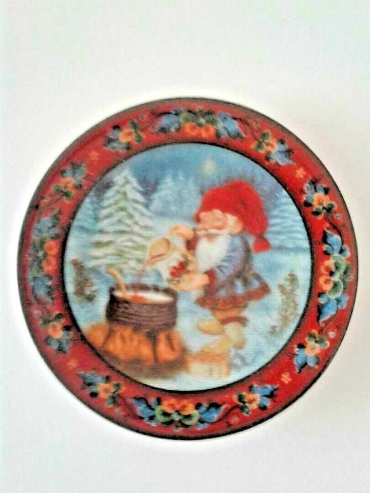 Noruega Suzanne Toftey Designs Placa Cerámica Imán Nisse Glogg, Nuevo Foto 1 de 1