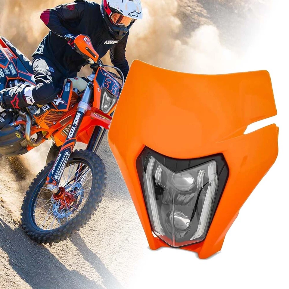 Faro LED naranja para KTM 2014-2023 EXC EXC-F XC XCF XCW ENDURO 250 300 350 Foto 1 de 4