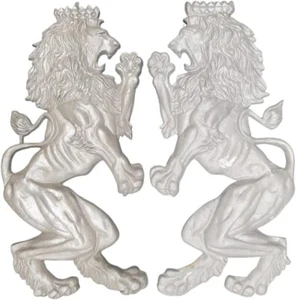 Cast Aluminum Ornamental Lion Decor - Plaque (1 pair) - Picture 1 of 2