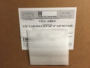100 versiegelte Luft-SCHAUMBEUTEL Schutz 8"" x 8"" wiederverwendbar Made in USA, kostenloser Versand - Bild 1 von 4