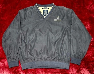 WIND-BREAKER ~ Pull-Over Long-Sleeve V-Neck ~  Blue Medium By Devon/Jones - Image 1 of 4