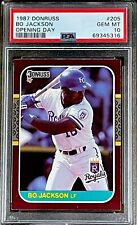 1987 DONRUSS OPENING DAY #205 BO JACKSON RC ROOKIE CARD ROYALS PSA 10