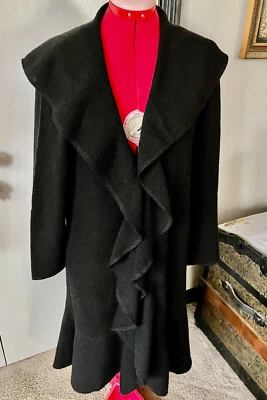 Abrigo Cárdigan Largo Hilo Sagrado Alpaca Forma Tulipán Foto 1 de 4