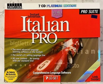 Instant Immersion Italian Pro Suite 7 CD Platinum Edition New and Sealed - Image 1 of 4