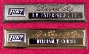 FLINT - CUSTOM ENGRAVED DASH PLAQUE - Bild 1 von 1