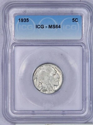 1935 Buffalo Nickel 5c ICG MS64 - Image 1 of 2