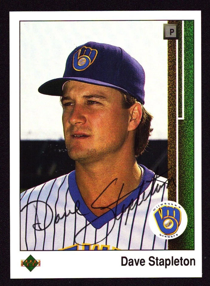DAVE STAPLETON 1989 Upper Deck #304 AUTOGRAPH Signed Brewers - Image 1 of 1