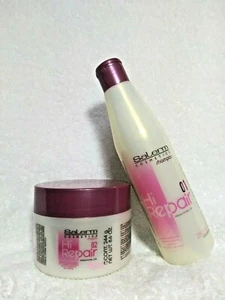 SALERM HI REPAIR 01- PROF. LINE SHAMPOO 9.0 OZ + Mask 02 for Damaged & Dry Hair - Picture 1 of 2