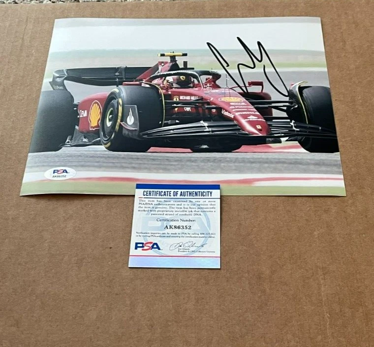 CARLOS SAINZ SIGNED 8X10 PHOTO FERRARI FORMULA 1 PSA/DNA CERTIFIED #2 - Image 1 of 1