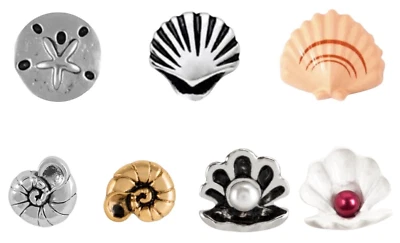 Origami Owl CHOICE OF SUMMER SEASHELL SHELL Floating Enamel BEACH & OCEAN Charm - Image 1 of 2