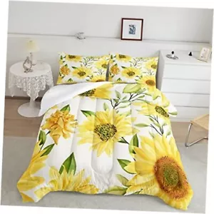 Sunflower Bedding Size,Garden Sunflower Bedding Set for Girls Full P3 - Picture 1 of 8