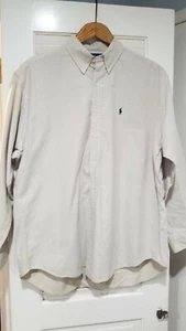 Polo Ralph Lauren "Blake" 100% Baumwolle Herren XL beige hellbraun Button Down Hemd - Bild 1 von 3