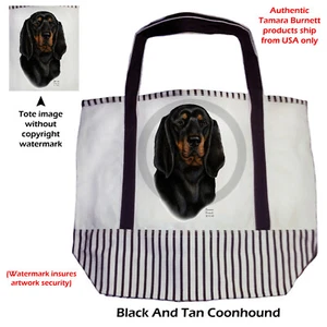 Canvas Tote - Black and Tan Coonhound - Picture 1 of 1