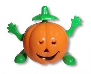 Wind Up Toy Dancing Halloween Pumpkin Side Shuffle Waiving Hands NEW