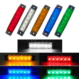 10Pc 6-LED Side Marker Lights Indicators for Truck Trailer Bus Lorry Waterproof - Picture 1 of 16