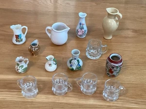 Vintage Miniature Mini Ceramic Pottery Vases & Pitchers Bud Vase Mixed Lot Japan - Picture 1 of 6