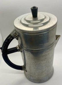 Vtg Coffee Pot Drip-O-Lator Aluminum Wear-Ever No. 956 Art Deco Bakelite Handle - Picture 1 of 18