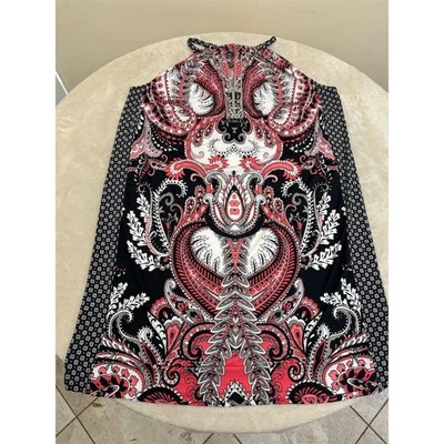 INC женщин 2XL пейсли Shift платье многоцветный колена длина без рукавов - Изображение 1 из 4