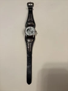Kokopelli Watch With Native Leather Crafted Band PREOWNED Needs Repair - Picture 1 of 16