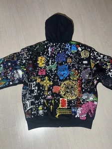Supreme x AOI Embroidered Hooded Sweatshirt – Black – Size S - Imagen 1 de 21