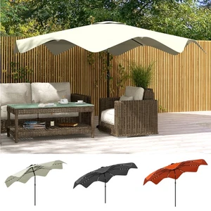Solar Garden Parasol Umbrella with LED and Tilt, Table Umbrella - Picture 1 of 34