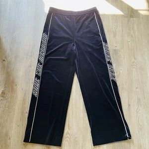 Mo&Co Darck blaue Samthose mit Kordelzug und weitem Bein Damen Größe M - Bild 1 von 6