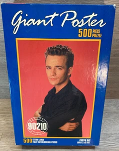 VTG New Sealed Milton Bradley 90210 Luke Perry Giant Poster 500 pc Jigsaw Puzzle - Picture 1 of 6