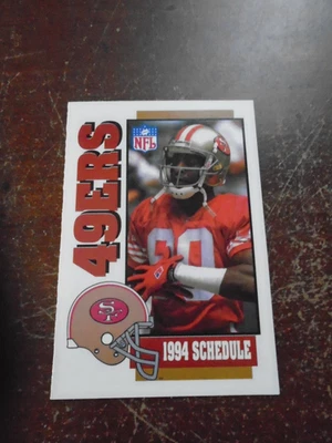 49er Pocket Schedule 1994 con Rice & Young Foto 1 de 4