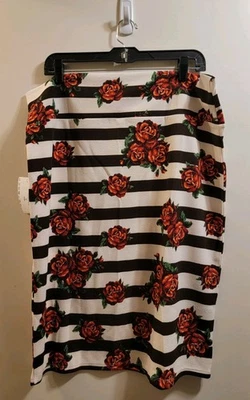 Falda lápiz para mujer LuLaRoe Cassie 3XL súper suave elástica nueva con etiquetas rayas/rosas Foto 1 de 4