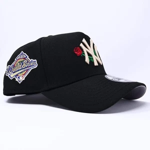 NWT Black New York Yankees World Series 9Forty New Era Adjustable A-frame Hat - Picture 1 of 12