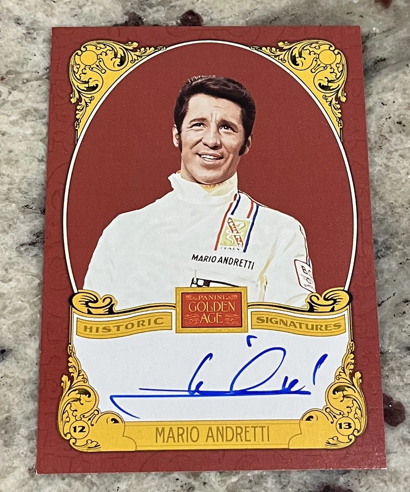 2013 Panini Golden Age Historic Signatures Mario Andretti #MA Auto Champion  - Image 1 of 2