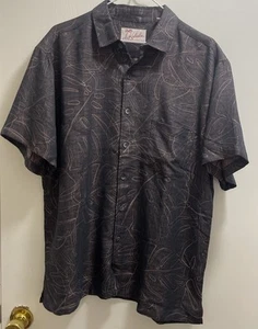 Vintage 90er Kahala Hawaiihemd Herren Large Palm Leaf All Over Print Aloha USA - Bild 1 von 11