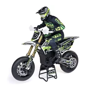 Losi -2272 Promoto-SM 1/4 Super Moto Motorcycle FXR White: RTR Basic - Picture 1 of 1