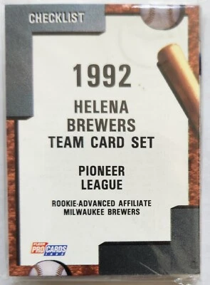 1992 Fleer ProCards Helena Brewers Team Set 28 cards sealed. - Image 1 of 2