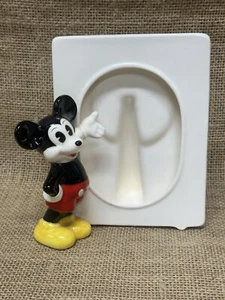 Disney Mickey Mouse Ceramic Porcelain Picture Frame Made In Japan 3X5" - Picture 1 of 8
