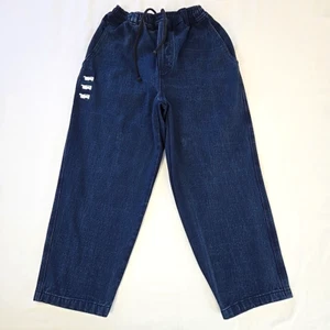 Televisi Star Baggy OG Denim Pants Elastic Drawstring Video Camera Mens S Crop - Picture 1 of 21