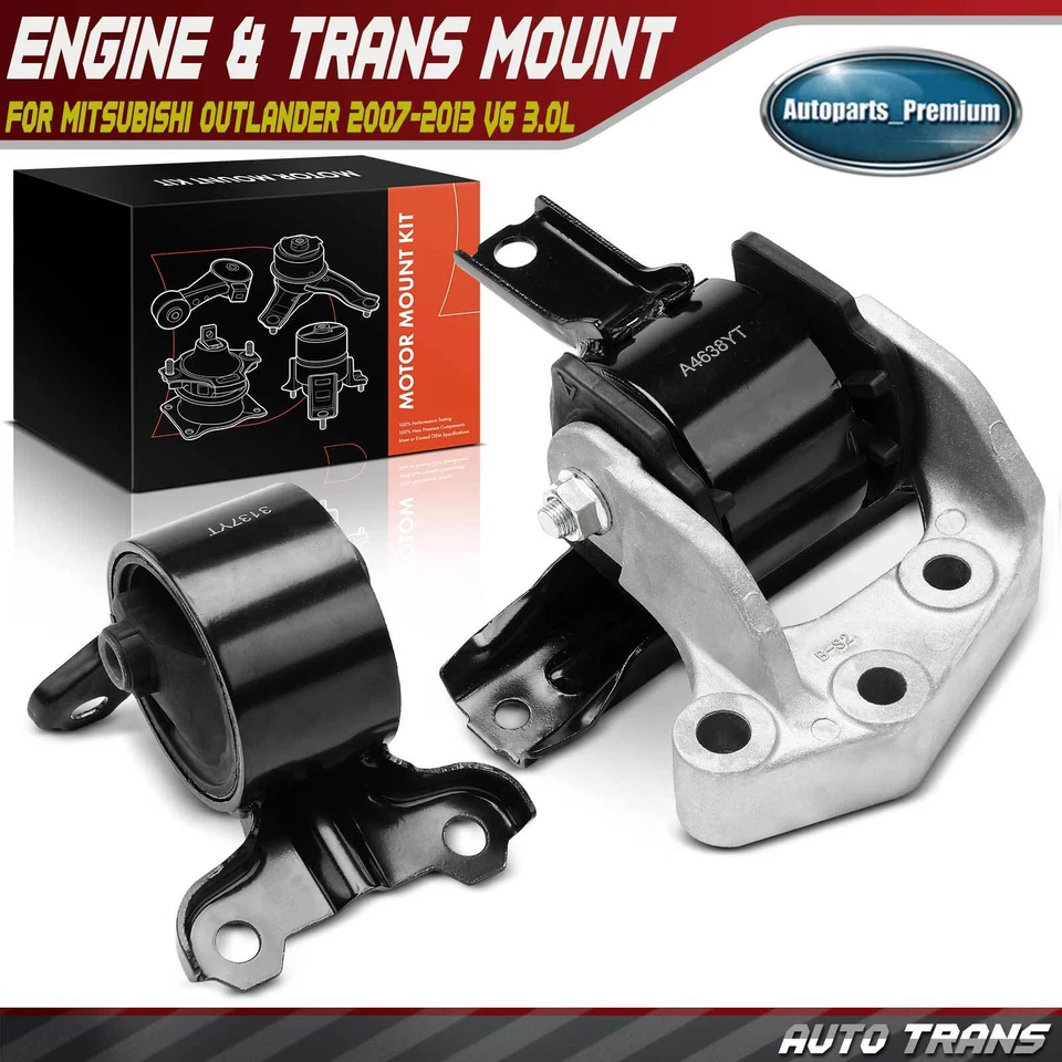 2x Montaje de motor y transmisión para Mitsubishi Outlander 2007-2013 V6 3,0 L Foto 1 de 4