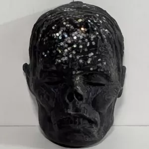 Chet Zar Zombiehead OOAK sparkle magnet sculpt - Picture 1 of 4